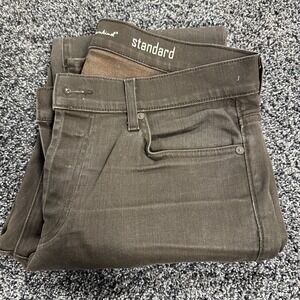 7 for All Mankind Men's Jeans W34 Straight Leg Brown Jeans